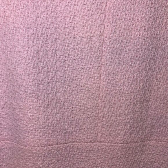 Lands End Womens Pink Basketweave Wool Blend Toggle Button Duffel Coat 8 Preppy - Picture 6 of 6